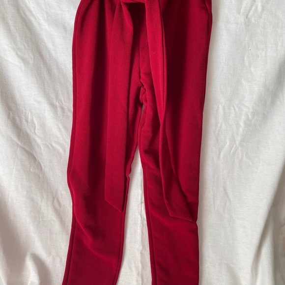 Red Shein Ruffle Pants - Picture 3 of 4